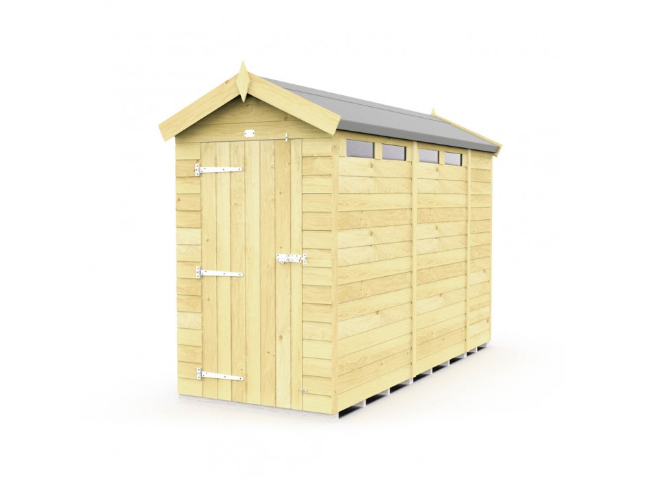 4ft x 10ft Apex Security Shed