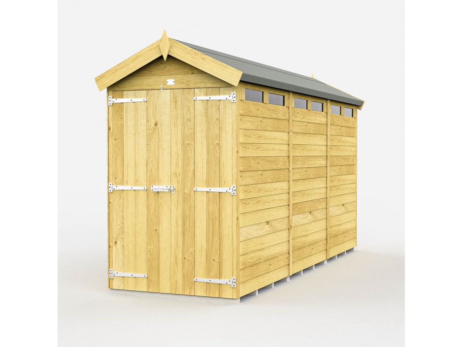 4ft x 12ft Apex Security Shed