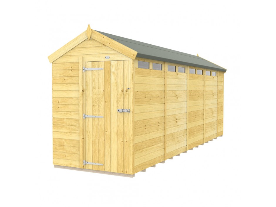 5ft x 18ft Apex Security Shed