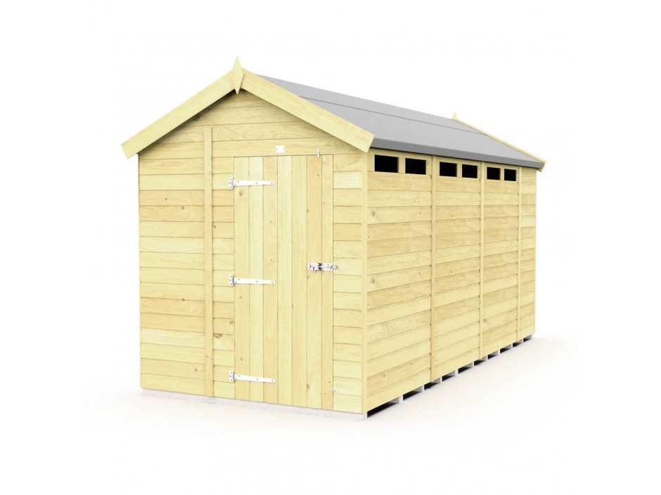 6ft x 15ft Apex Security Shed