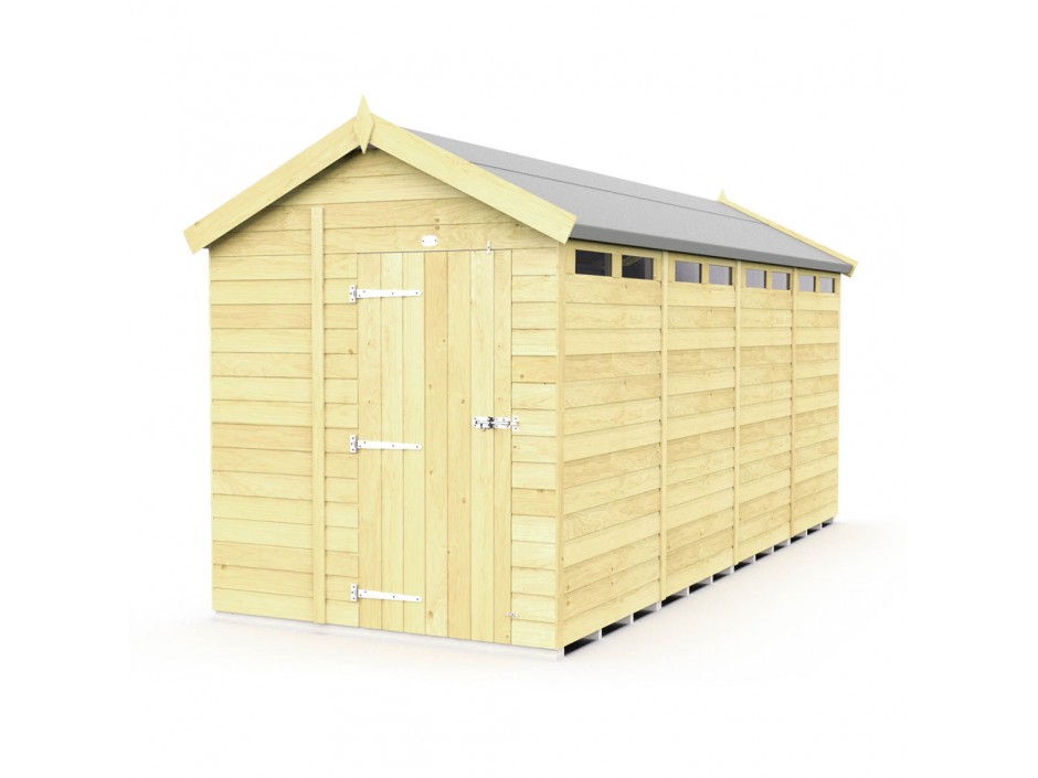 6ft x 16ft Apex Security Shed