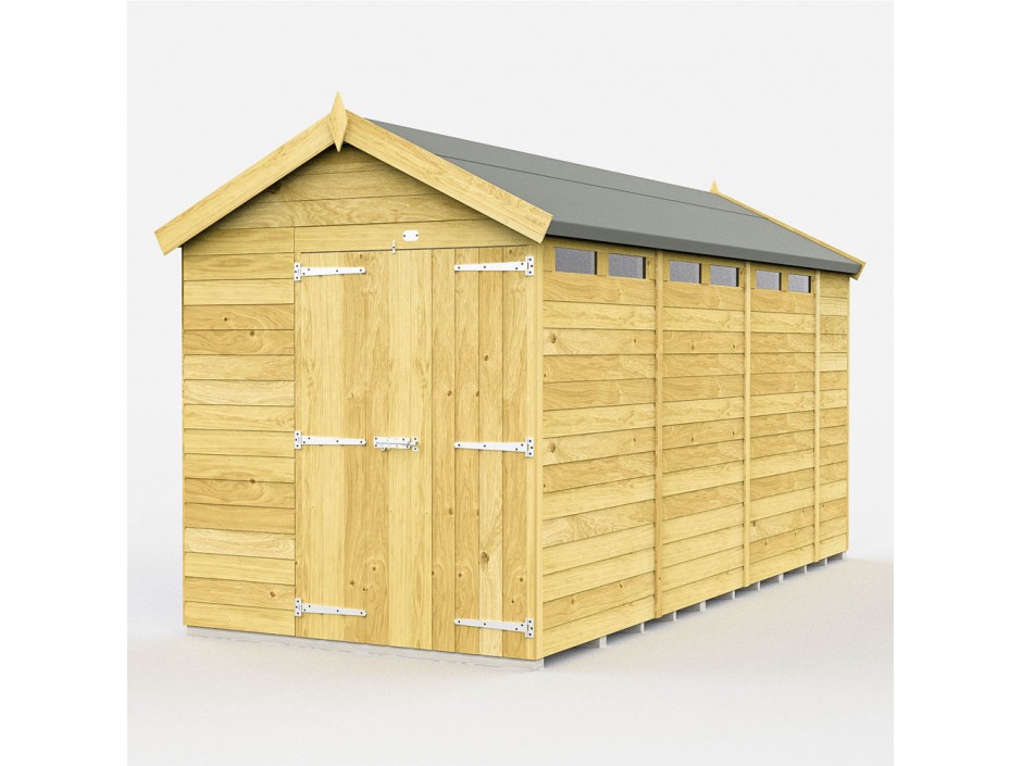 7ft x 15ft Apex Security Shed