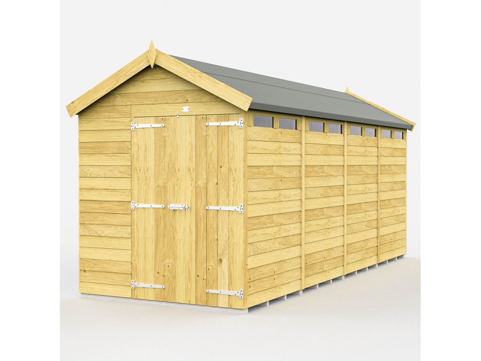 7ft x 16ft Apex Security Shed