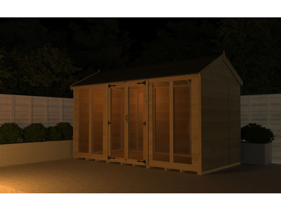 4ft x 8ft Apex Summer House (Full Height Window)