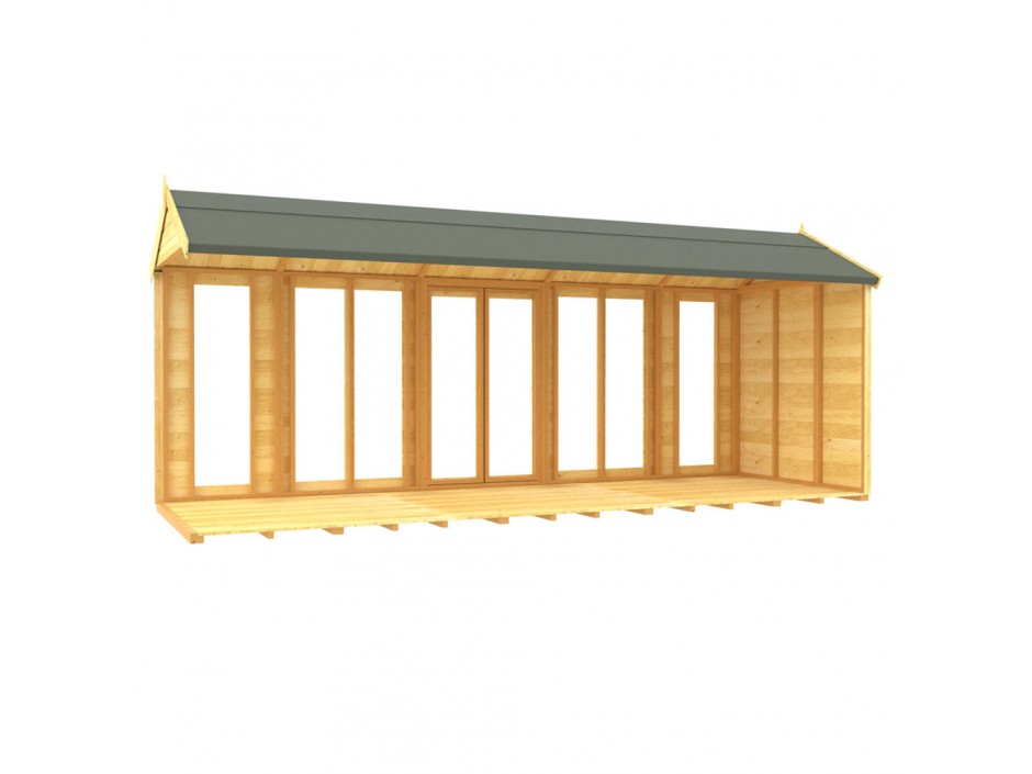 5ft x 18ft Apex Summer House (Full Height Window)