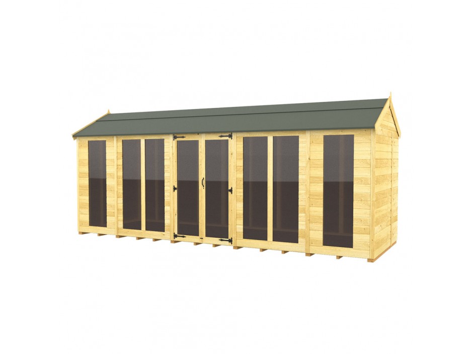 6ft x 18ft Apex Summer House (Full Height Window)