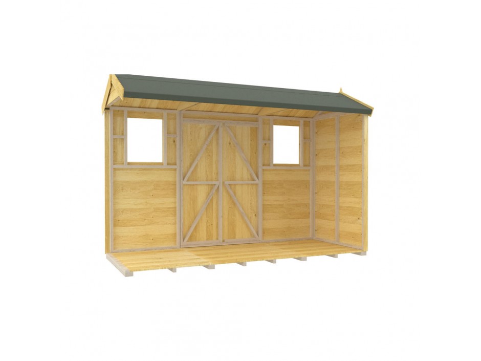 4ft x 10ft Apex Summer Shed