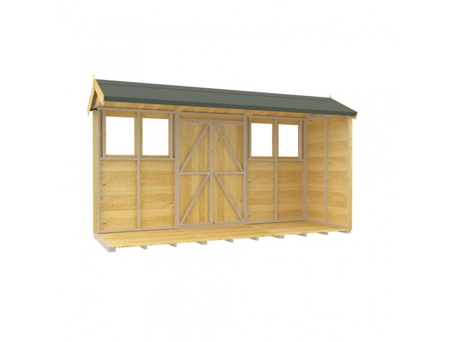 4ft x 12ft Apex Summer Shed