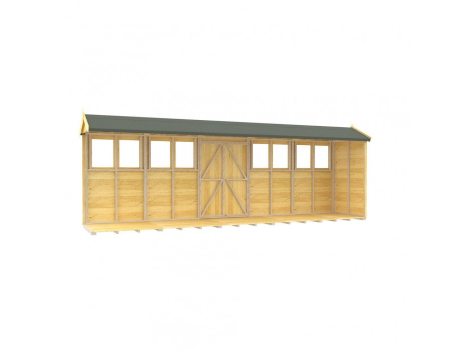 4ft x 20ft Apex Summer Shed