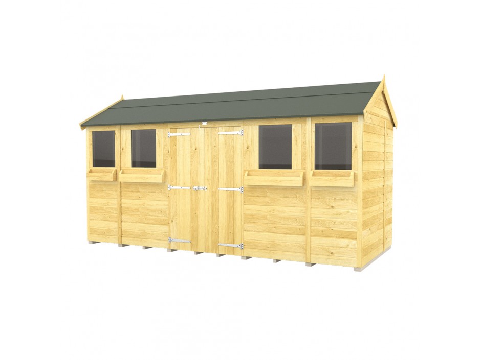 6ft x 14ft Apex Summer Shed