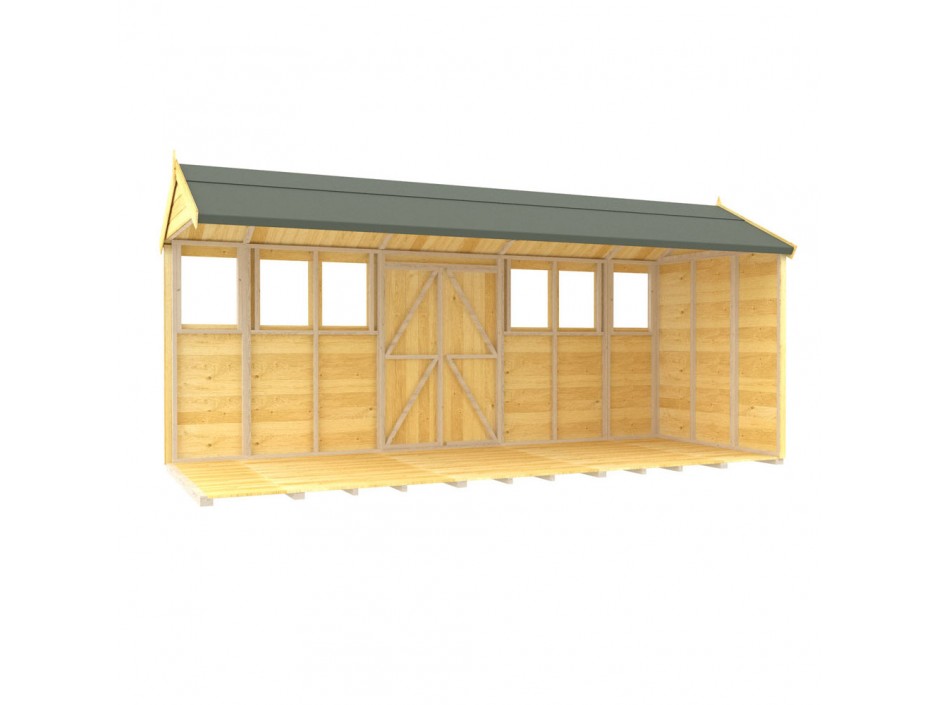 6ft x 16ft Apex Summer Shed