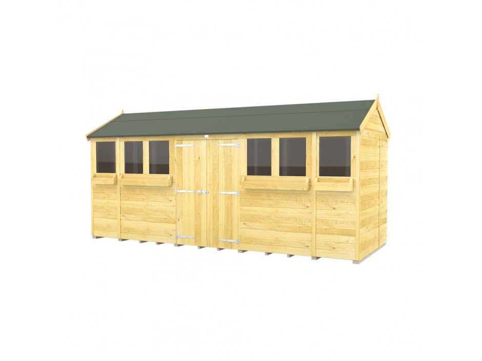 6ft x 16ft Apex Summer Shed