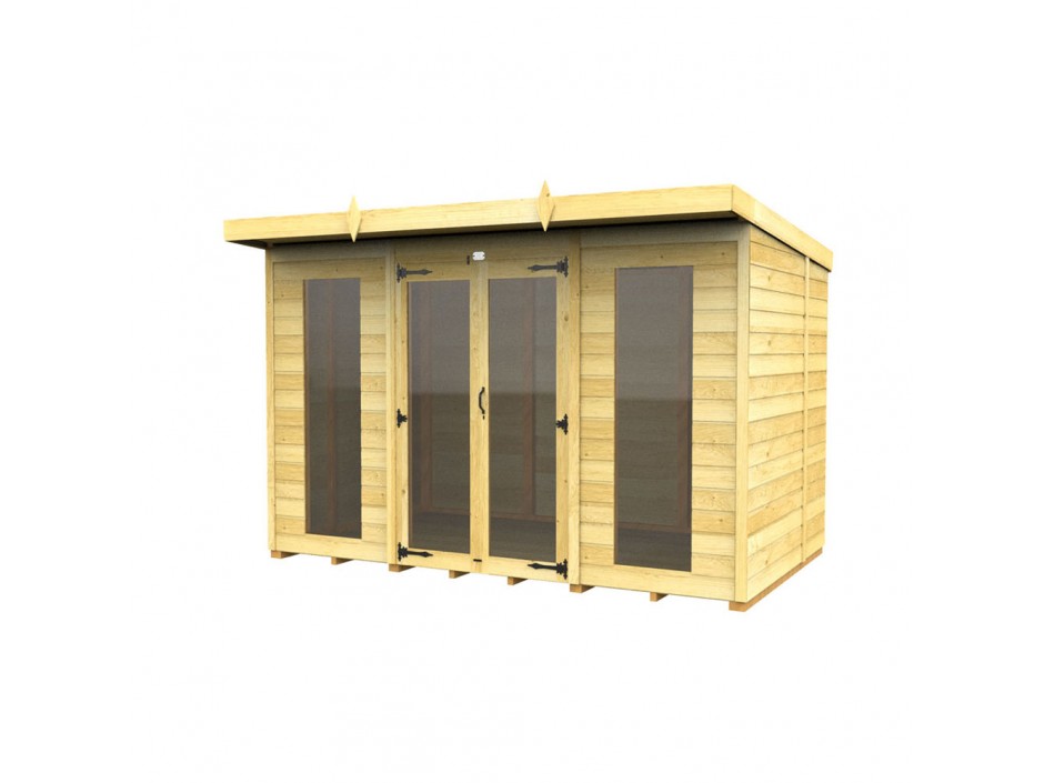 10ft x 5ft Pent Summer House (Full Height Window)