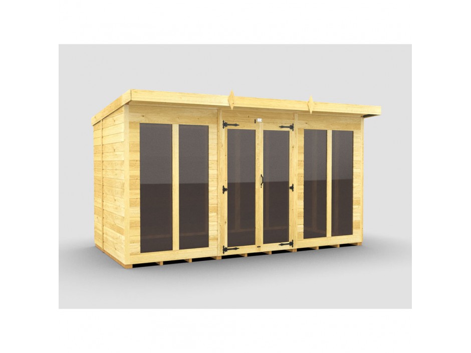 12ft x 6ft Pent Summer House (Full Height Window)