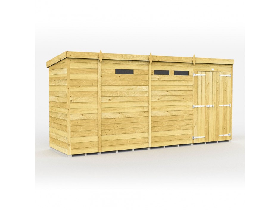 13ft x 4ft Pent Security Shed