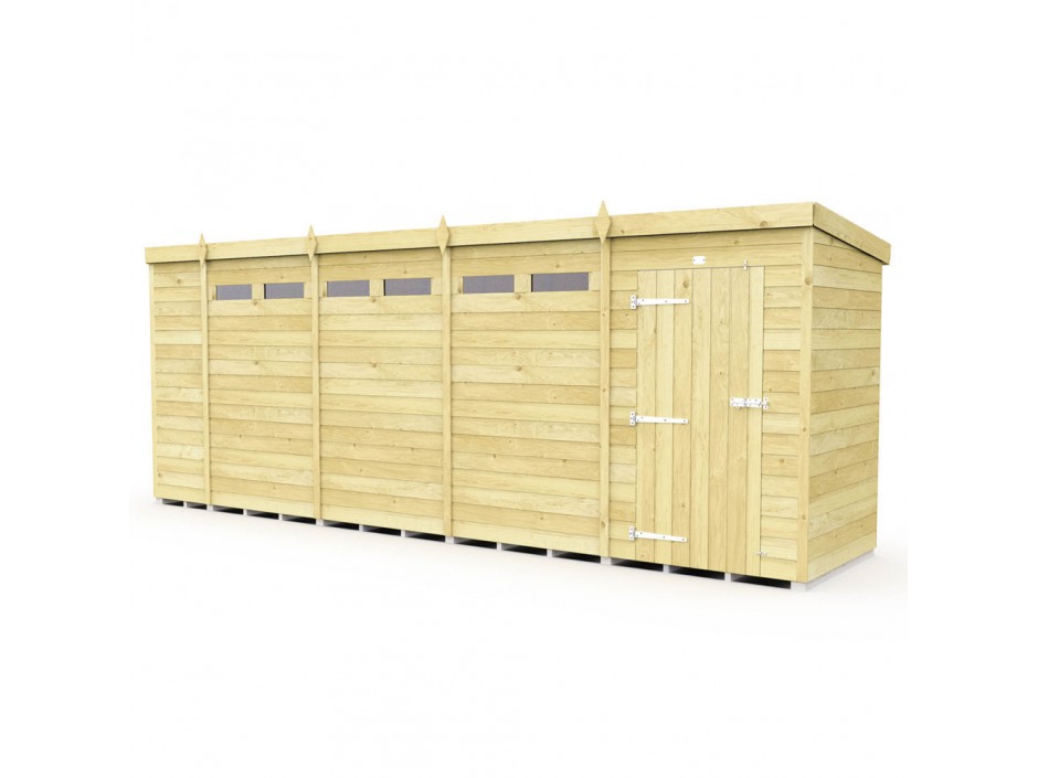 18ft x 4ft Pent Security Shed