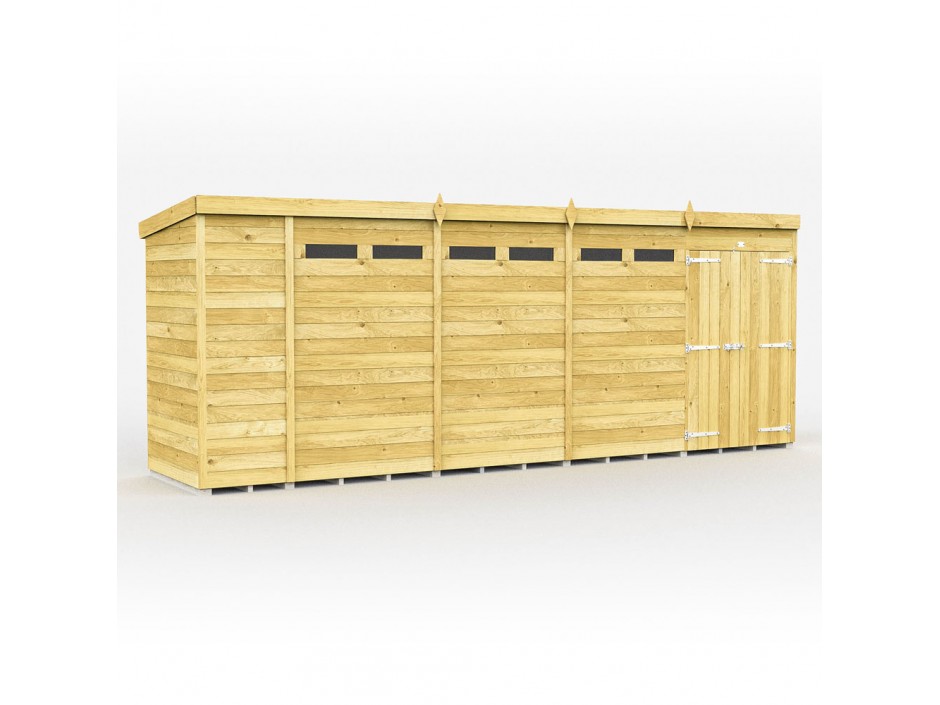 18ft x 4ft Pent Security Shed