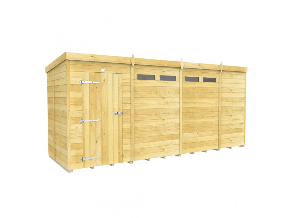 15ft x 5ft Pent Security Shed