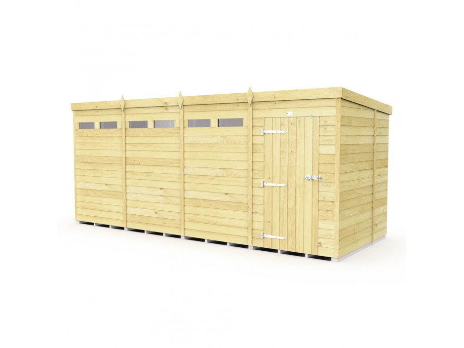 16ft x 6ft Pent Security Shed