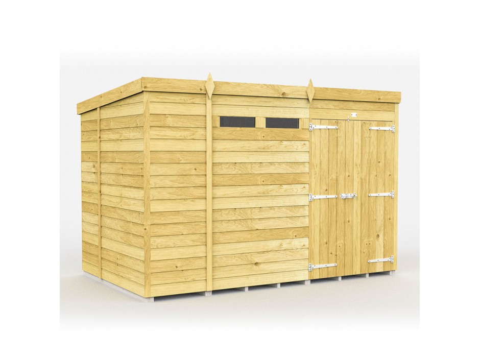 10ft x 7ft Pent Security Shed