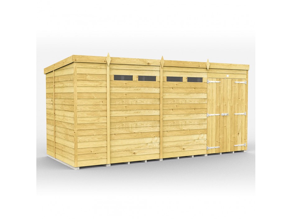 15ft x 7ft Pent Security Shed