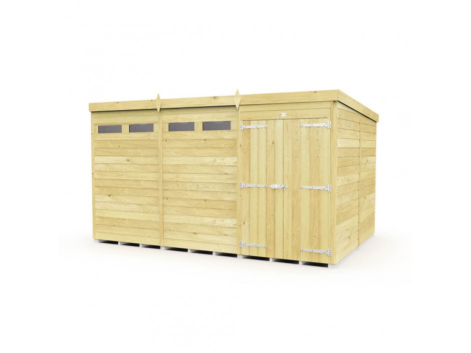 12ft x 8ft Pent Security Shed