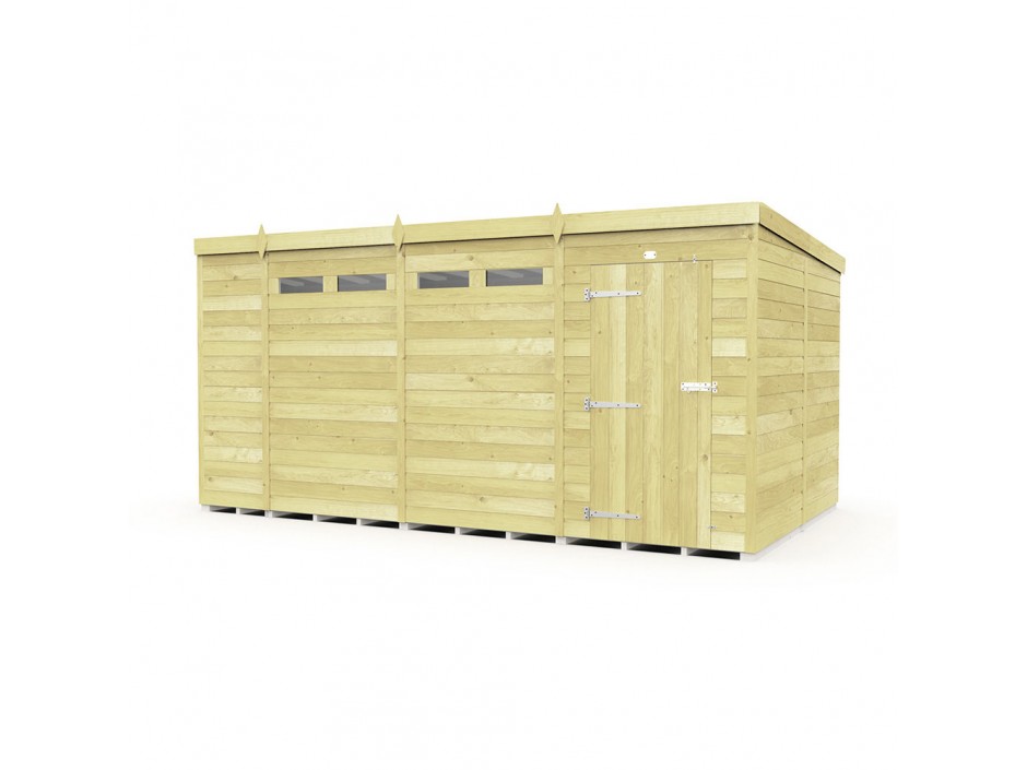 14ft x 8ft Pent Security Shed