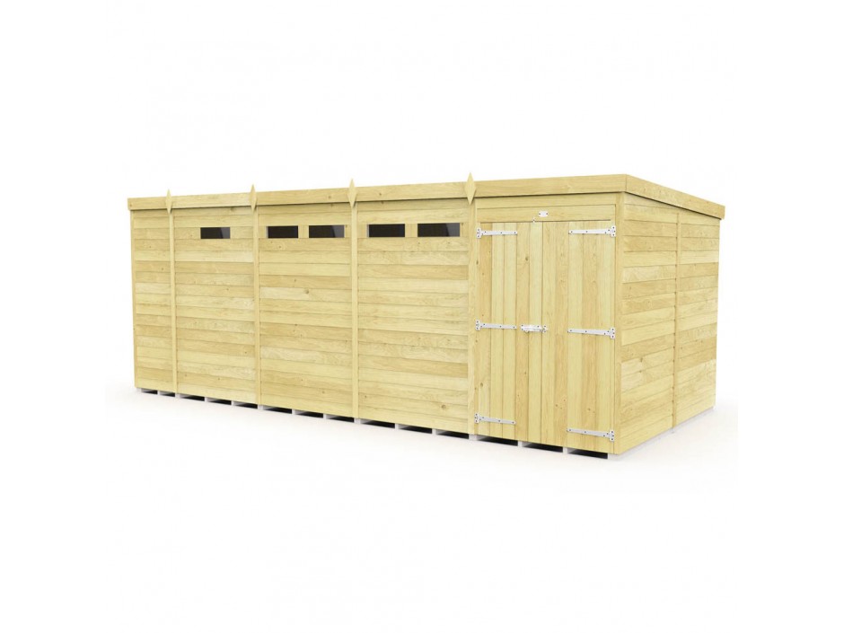 17ft x 8ft Pent Security Shed