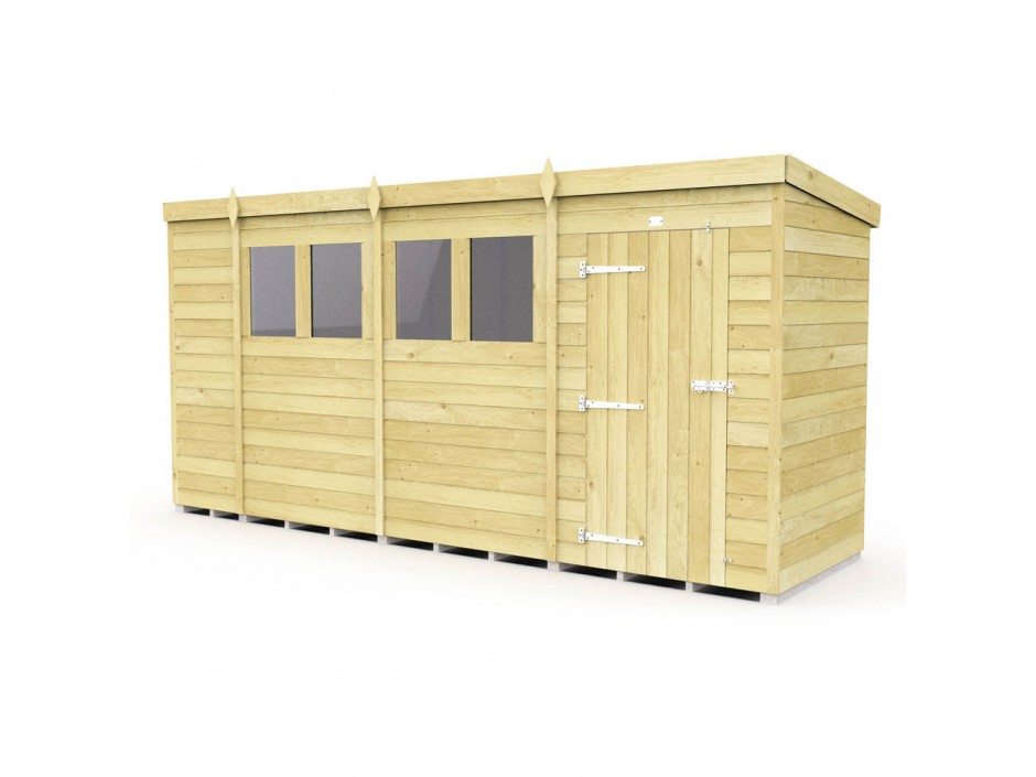 15ft x 4ft Pent Shed