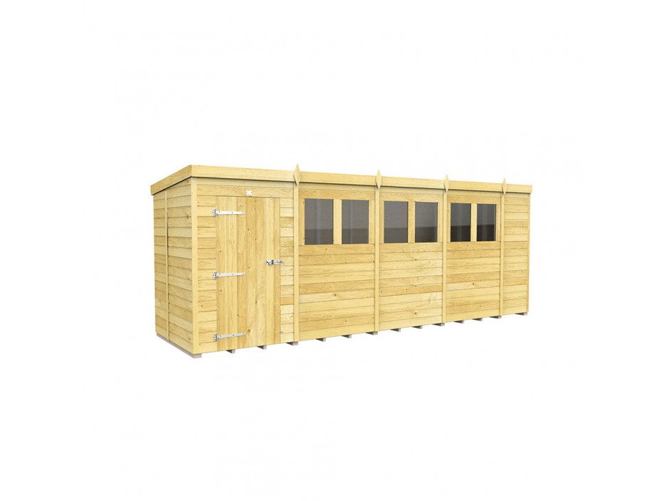 18ft x 5ft Pent Shed