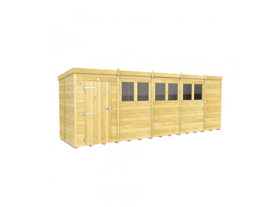 19ft x 5ft Pent Shed