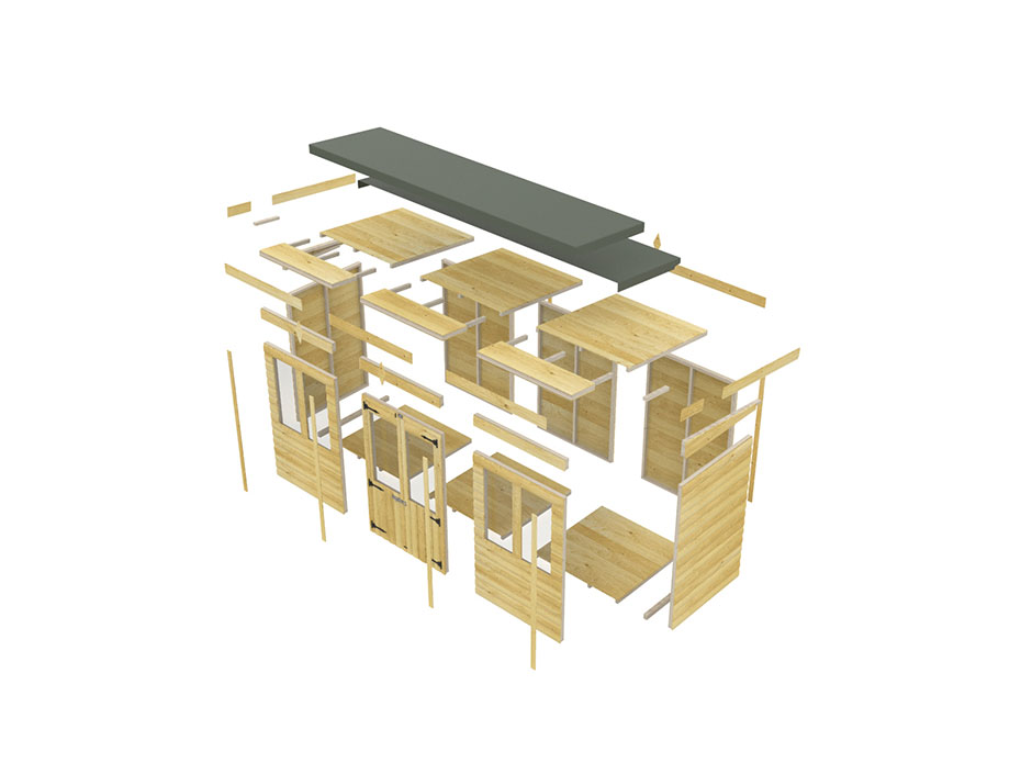 10ft x 4ft Pent Summer House Loglap