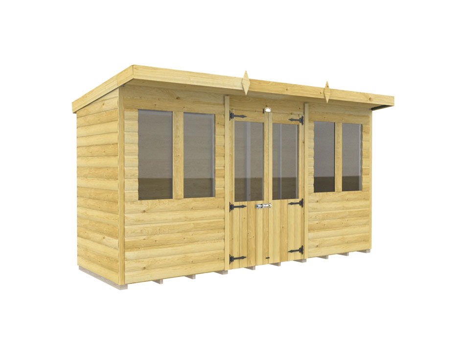 12ft x 4ft Pent Summer House Loglap