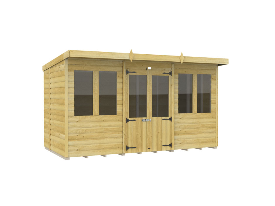 12ft x 6ft Pent Summer House Loglap