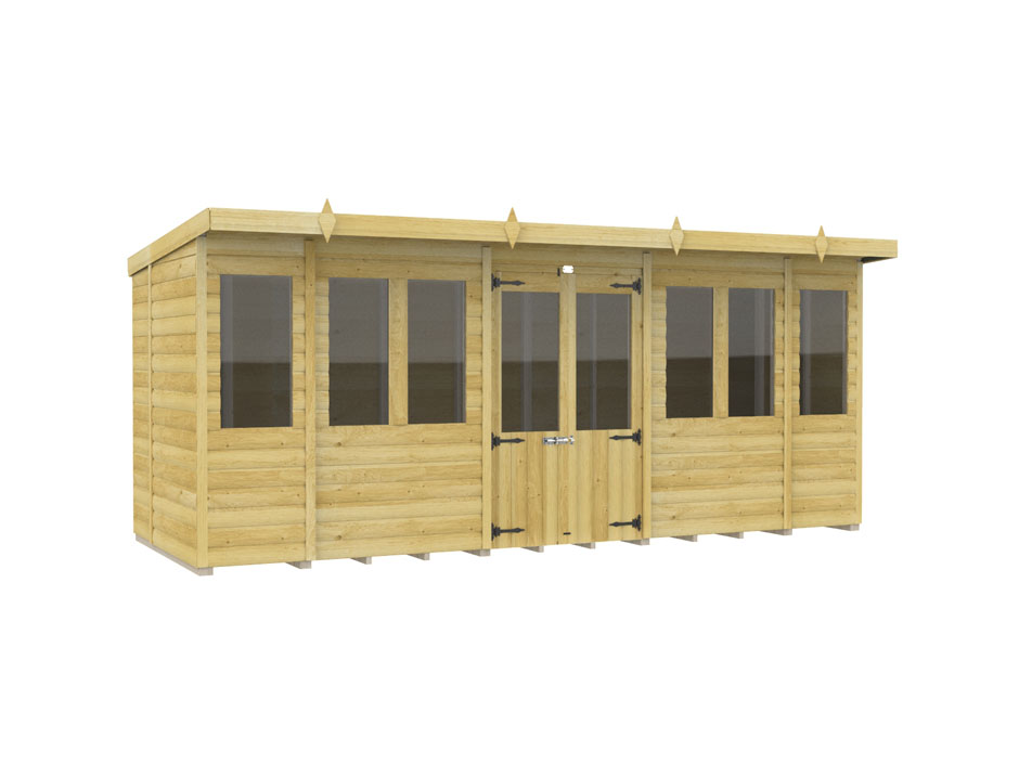 16ft x 6ft Pent Summer House Loglap