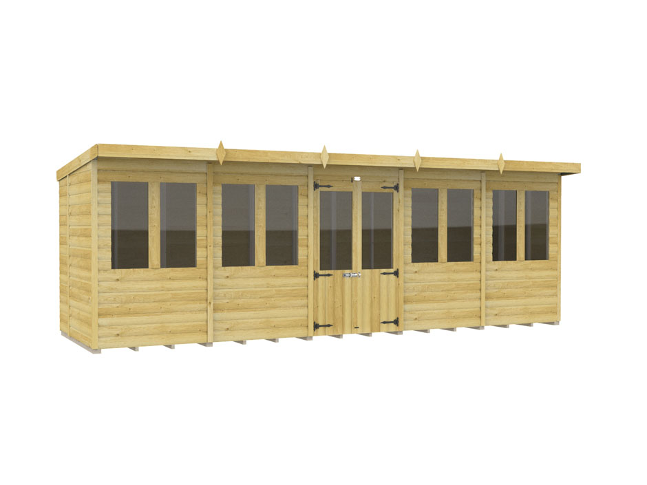 20ft x 6ft Pent Summer House Loglap