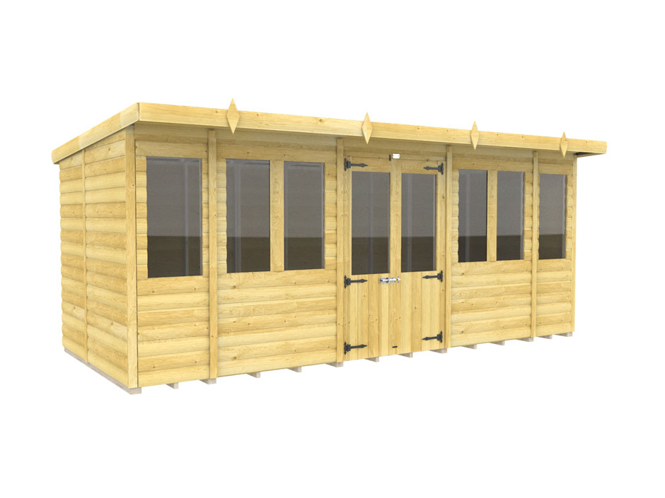 14ft x 7ft Pent Summer House Loglap