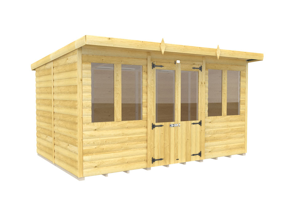 12ft x 8ft Pent Summer House Loglap