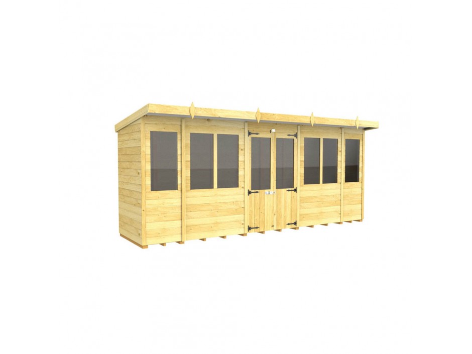 16ft x 4ft Pent Summer House