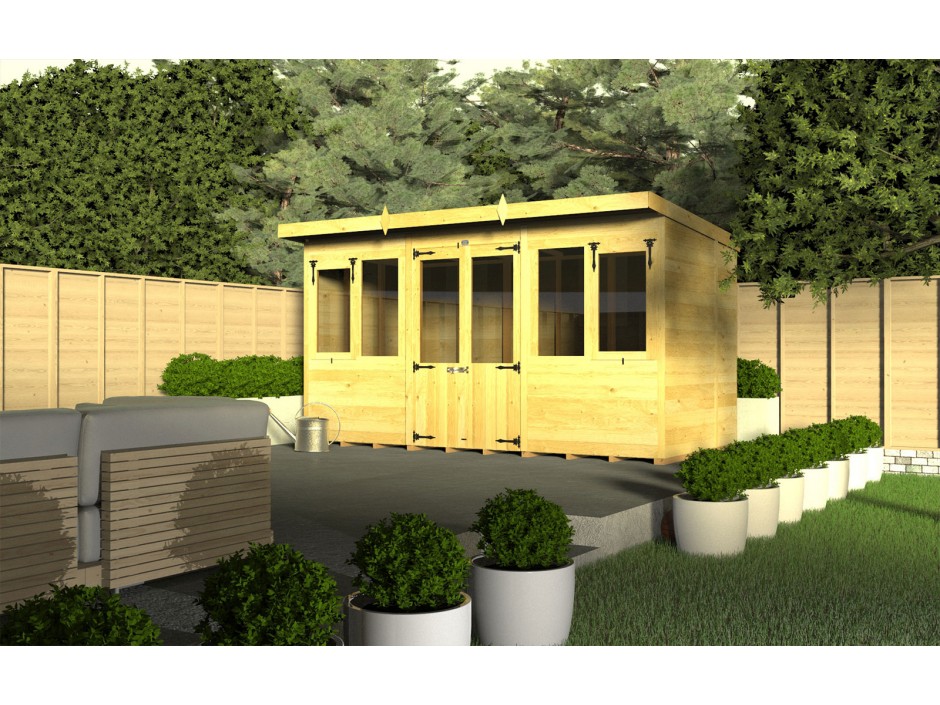 8ft x 7ft Pent Summer House