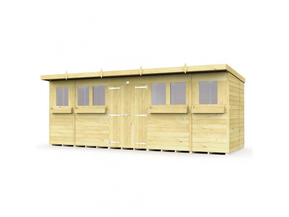 18ft x 5ft Pent Summer Shed