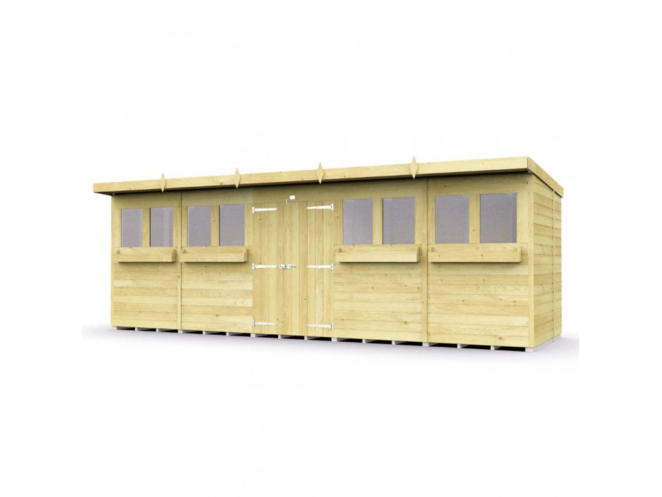 20ft x 5ft Pent Summer Shed