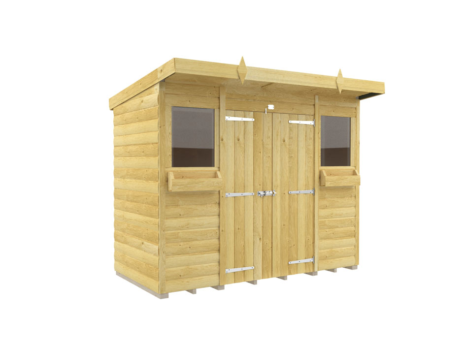 8ft x 4ft Pent Summer Shed Loglap