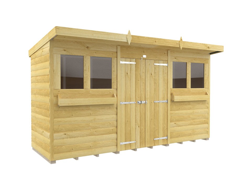 12ft x 4ft Pent Summer Shed Loglap