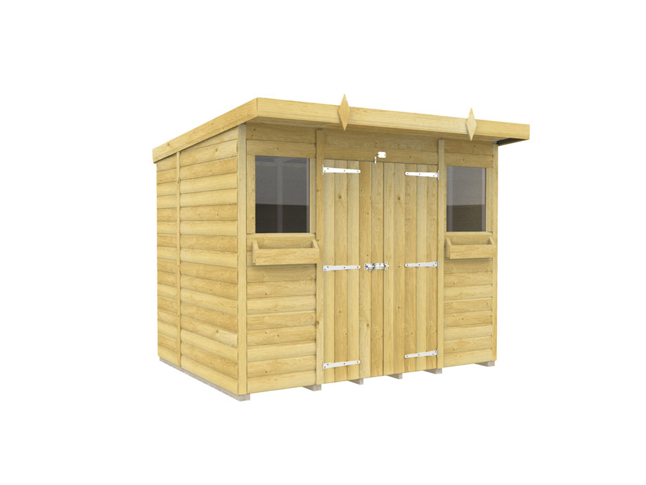 8ft x 6ft Pent Summer Shed Loglap