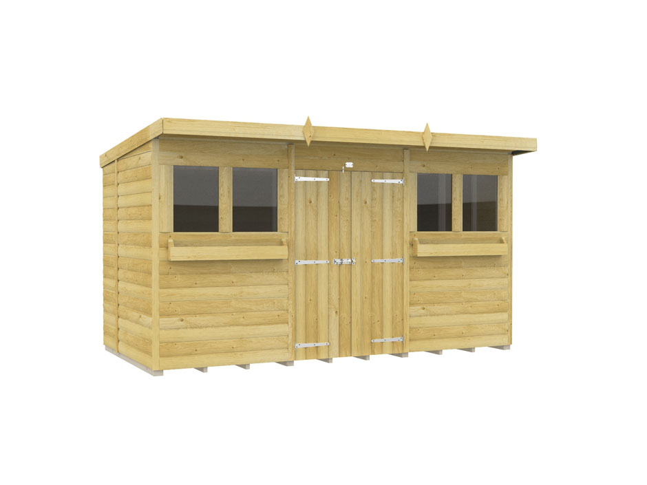 12ft x 6ft Pent Summer Shed Loglap