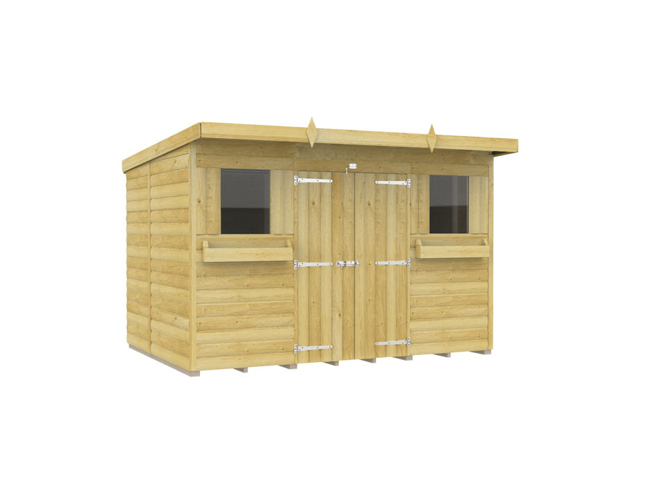 10ft x 7ft Pent Summer Shed Loglap