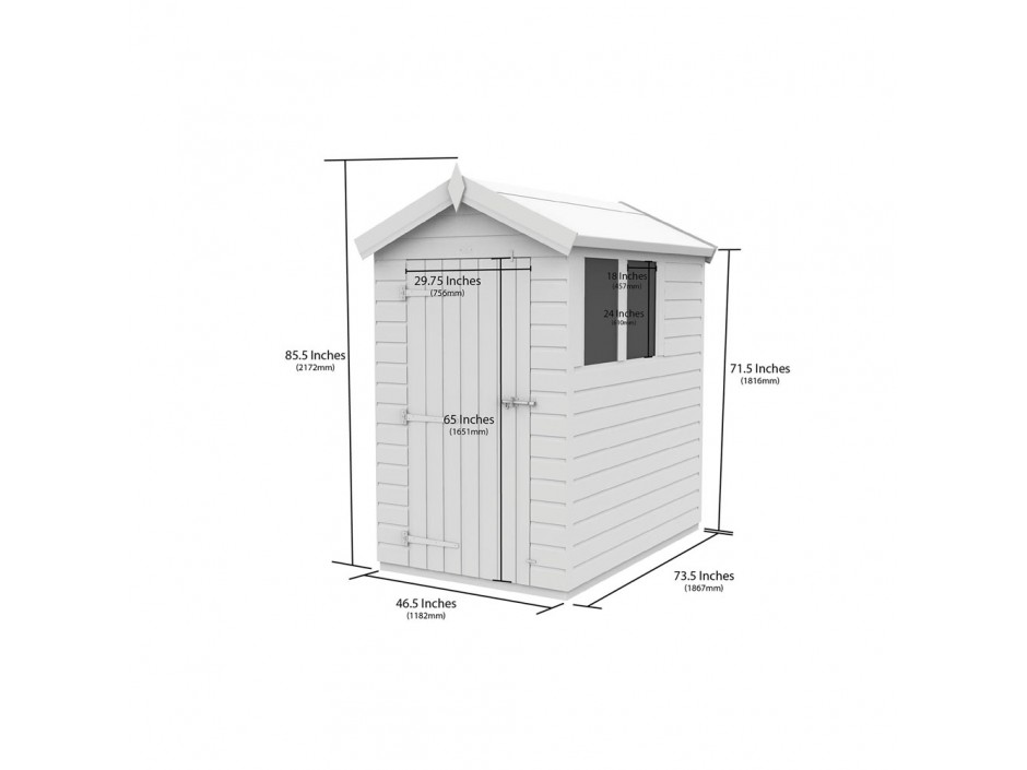 4ft x 6ft Apex Shed