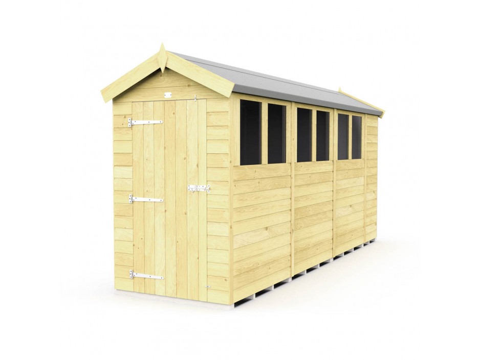 4ft x 14ft Apex Shed