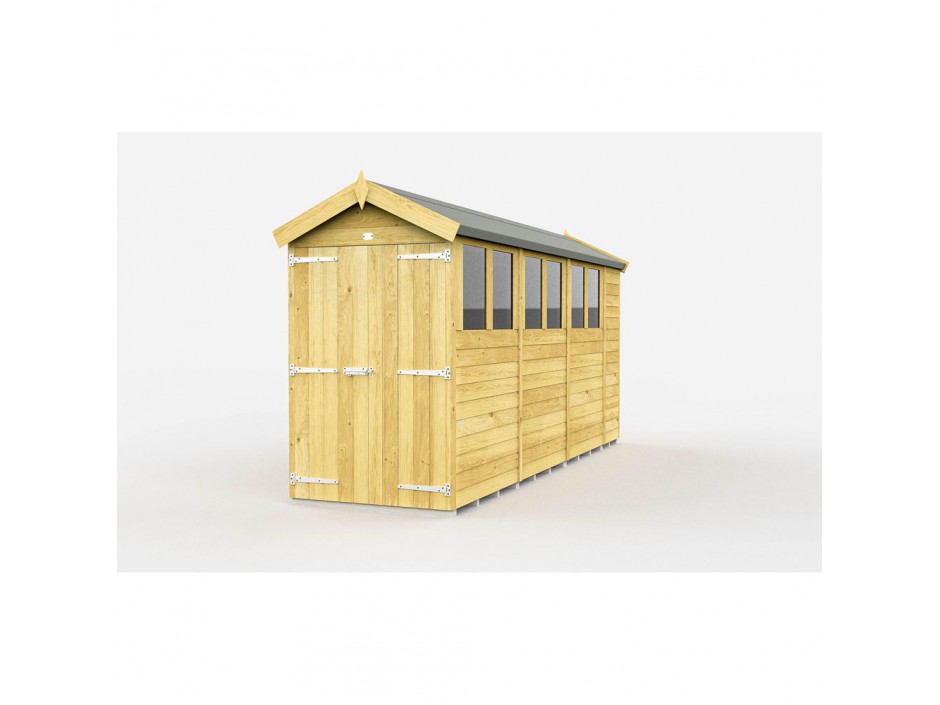 4ft x 15ft Apex Shed